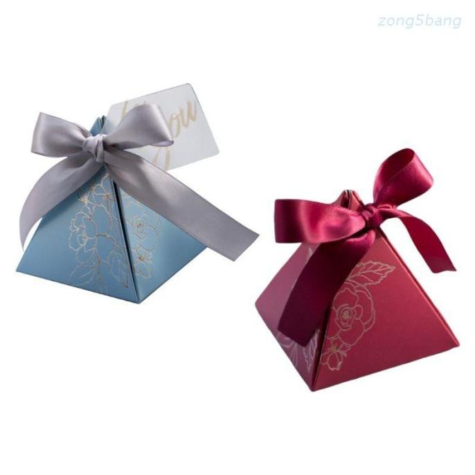 

ZONG TRIANGULAR PYRAMID GIFT BOX WEDDING FAVOR GIFT CANDY BOXES DV612CDC2
