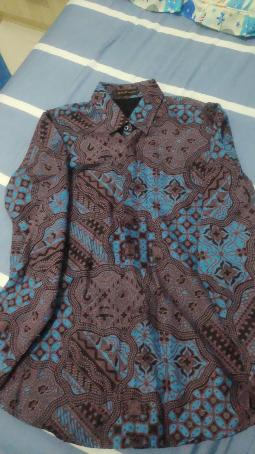 Jagadmuda Kemeja Batik Pria Lengan Panjang Slimfit Katun Printing Hem Baju Seragam Kantor Modern