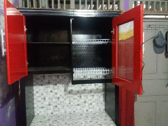 Promo! Lemari Dapur / Lemari Sayur / Rak Piring Kayu Minimalis 2 Pintu