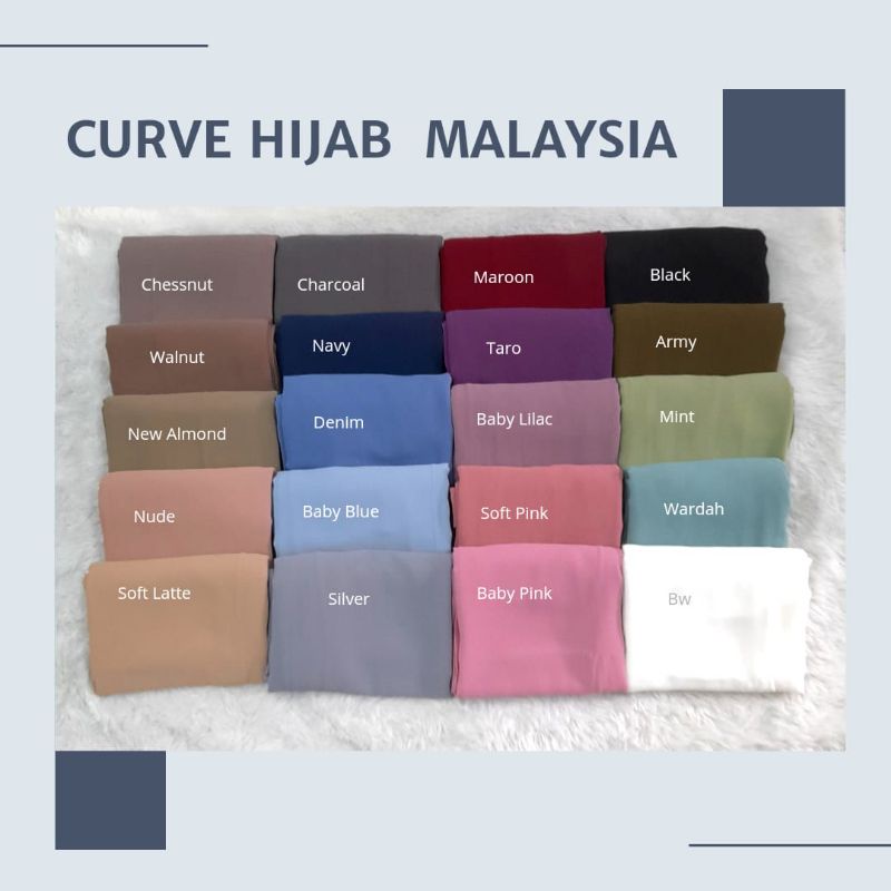 Hijab Curve, Hijab Malaysia, Curve Hijab Malaysia