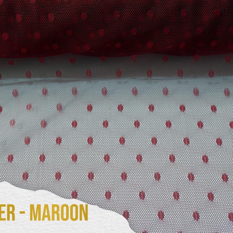 ➬ Kain Tile Tulle Tila DOT Tile POLKADOT Halus per Meter Bahan Murah ➲