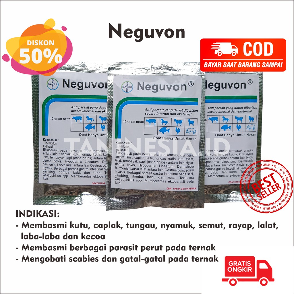 OBAT ANTI PARASIT PEMBASMI SERANGGA BAYER NEGUVON | PROMO COD | OBAT ANTI KUTU, LALAT, TUNGAU