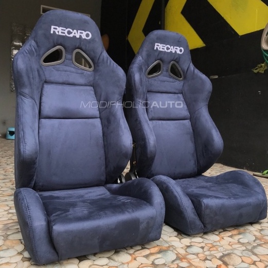JOK RACING RECARO SR7 UNIVERSAL BAHAN SUEDE NAVY PREMIUM