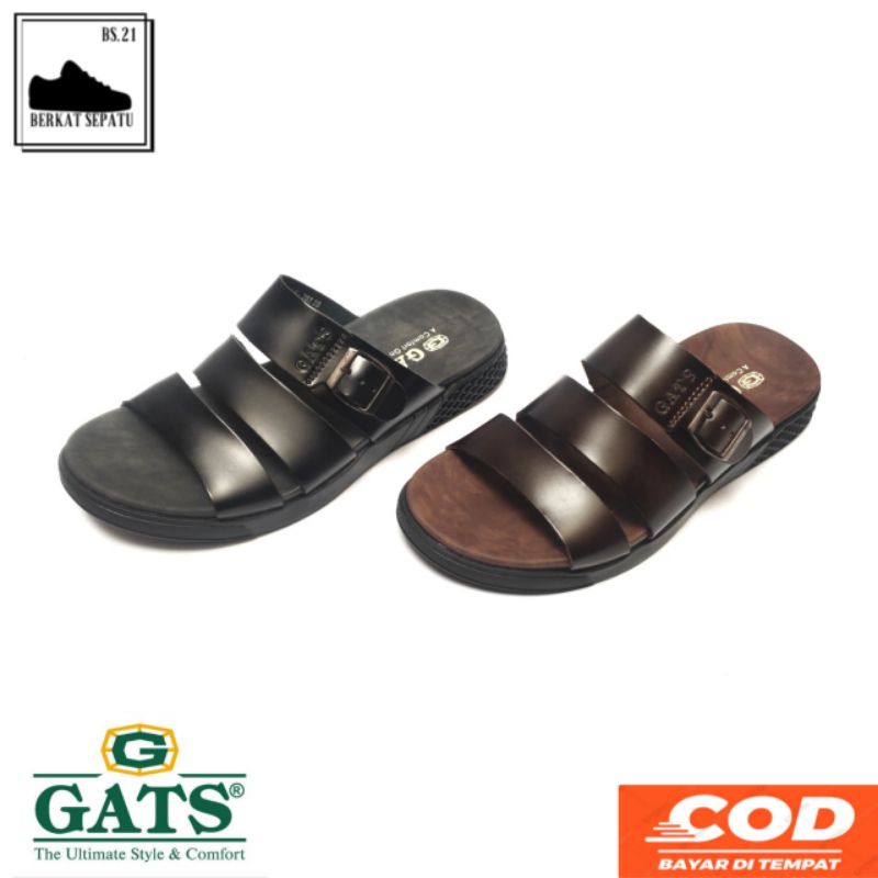 Sandal Gats Casual Pria (LS-203) Sandal Kulit 100% Original | Sandal Lebaran