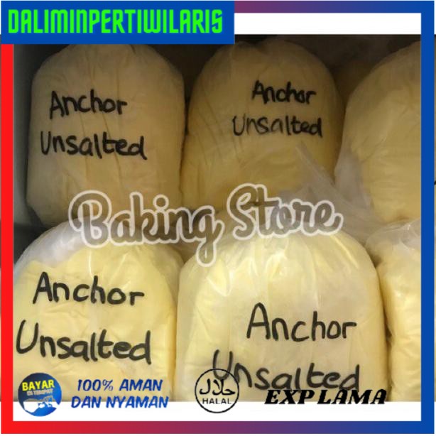 

( BISA COD ) Anchor Pure New Zealand Unsalted Butter 1kg - GOSEND/GRAB ONLY! DISKON [Kode 1|Kode