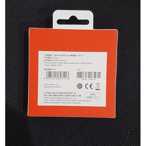 Data kabel OnePlus Warp Charge Type-C Cable 100CM Original Pack Box