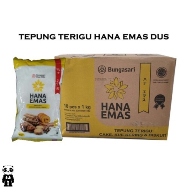 

Hana Emas 1 Dus isi 10 Pcs X 1Kg Tepung Terigu Cake Kue Kering Biskuit