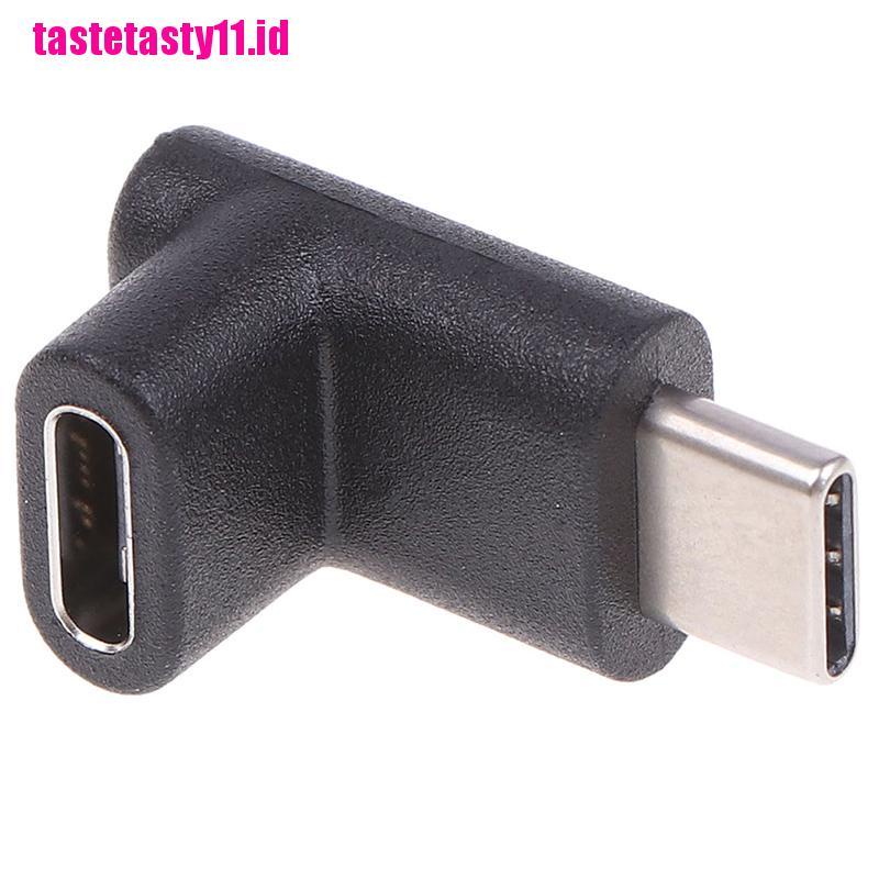 Konverter Sudut Kanan 90 Derajat USB 3.1 Tipe C Male Ke Female USB-C