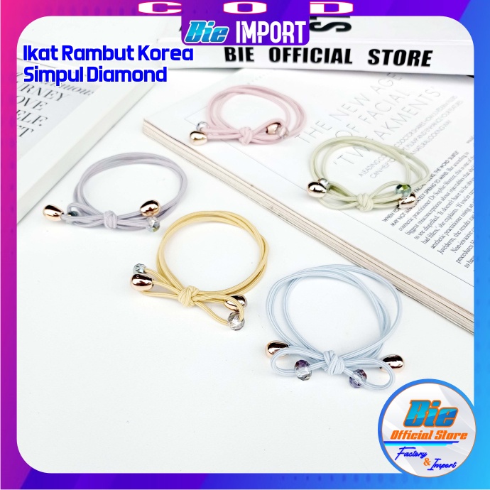 Ikat Rambut Korea Diamond Double Impor Best Seller