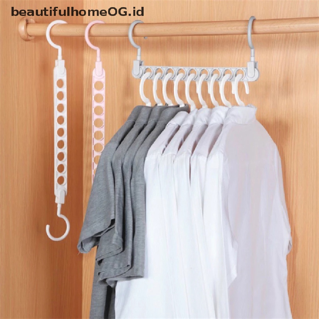 / Beautifulhomeog.id / 9 Lubang Gantungan Baju Multifungsi Bisa Dilipat