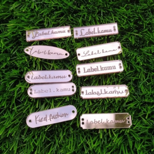 

(ROSEGOLD)Label Jilbab Akrilik,Mukenah, LABEL AKRILIK