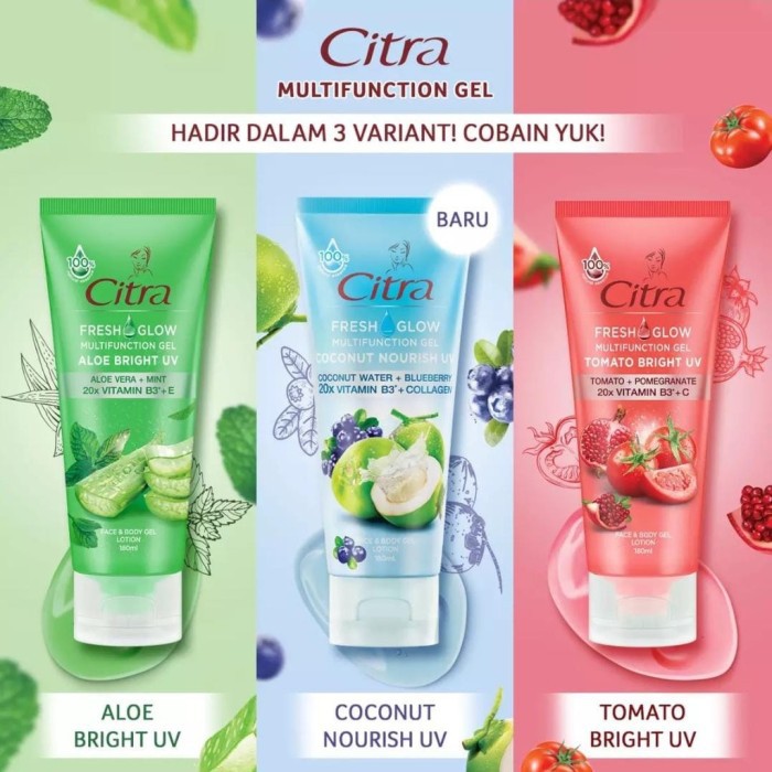 (BOSS) CITRA Fresh Glow Multifunction Gel 100ml 180ml |Aloe Bright UV|Coconut Nourish UV|Tomato Brig