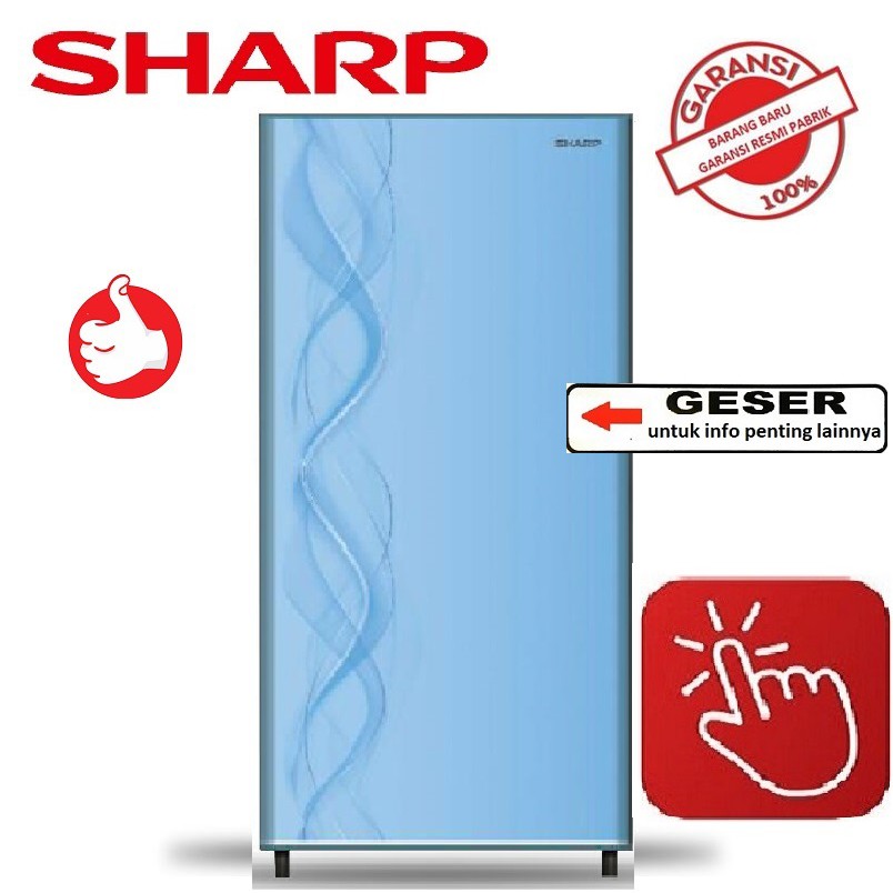 SHARP Kulkas 1 Pintu 133L SJ-N162D-AB - resmi SHARP