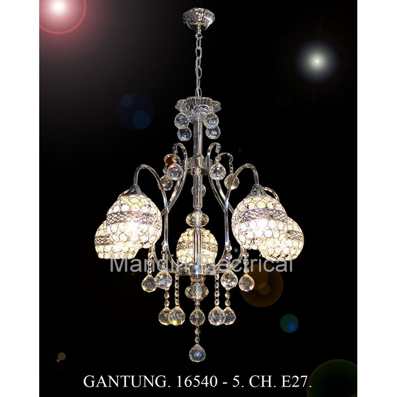 Lampu Hias Gantung Crystal Ruang Tamu 16540 / 5