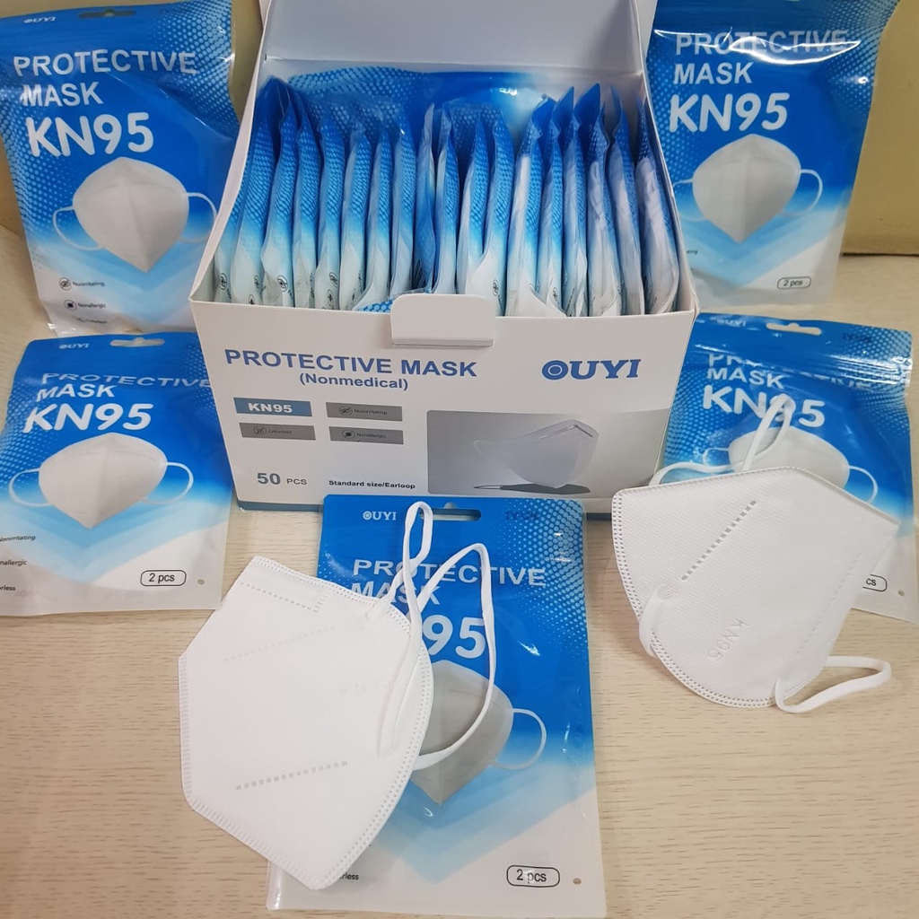 Masker KN95 5PLY UYI Import  Single Pack Profesional Mask 1 Box isi 50pcs