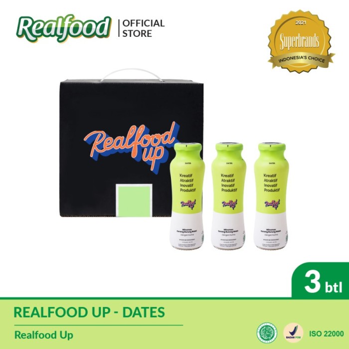 

✨COD✨ Realfood Up Active Minuman Sarang Burung Walet Dates, Kurma 3 pcs