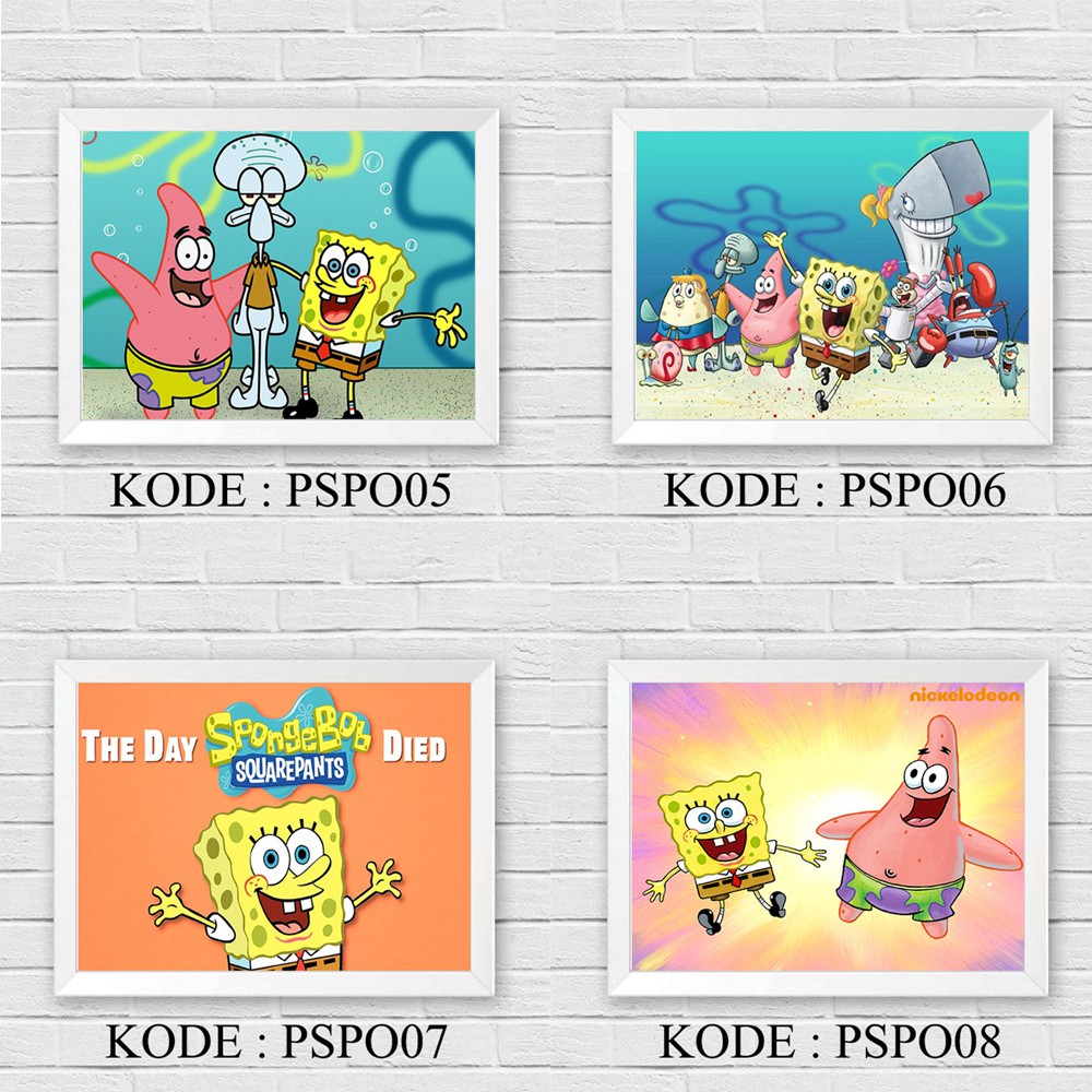 Hiasan Dinding Dekorasi Rumah Kartun Spongebob Pajangan Poster ANAK Ukuran A4 Shopee Indonesia