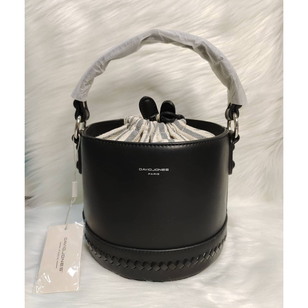 David Jones Paris Bucket Bag Black Original 100%