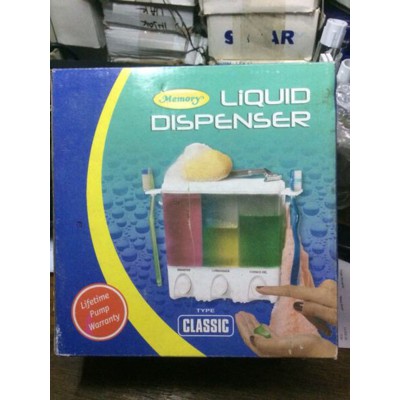 hand soap dispenser memory triple tiga tombol / tempat sabun cair