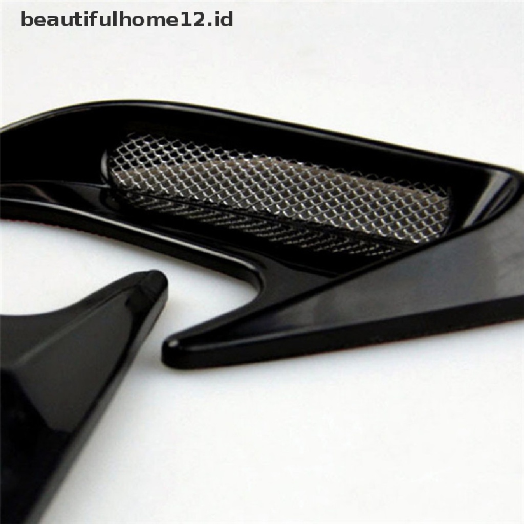 【beautifulhome12.id】 2pcs Car Auto Side Vent Air Flow Fender Intake Sticker Car Side Vents Decorative .