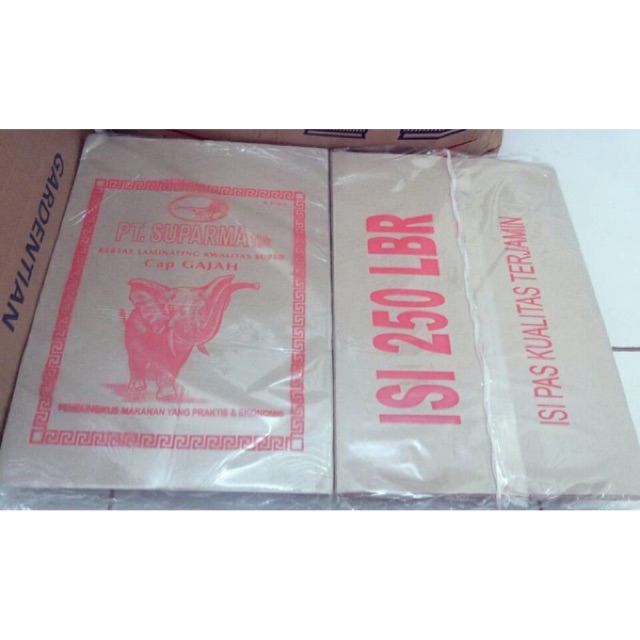 Kertas Nasi GAJAH - Kertas Coklat Besar - Pembungkus Nasi - Pink - GAJAH