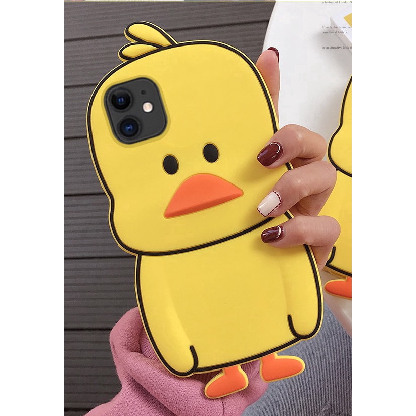 Jual Case Desain Kartun Bebek Kuning 3D Untuk iPhone 13 Pro Max 12 Pro