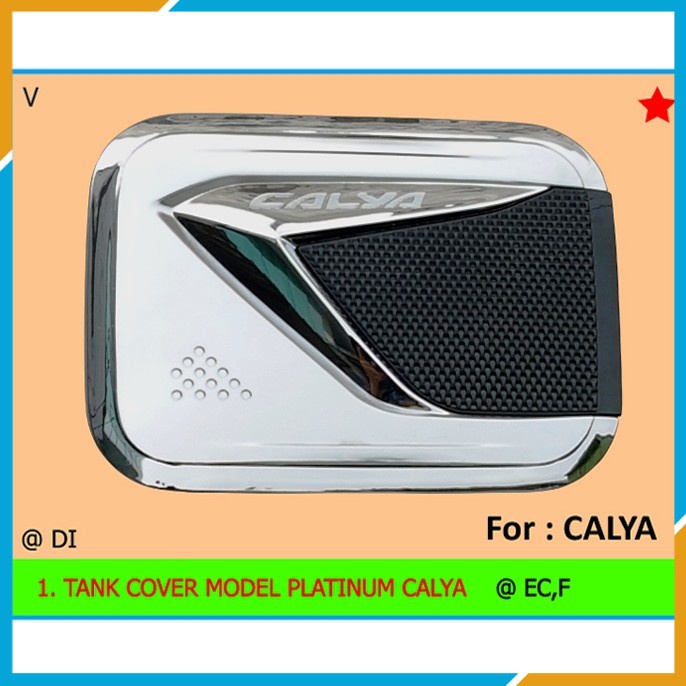 VARIASI TUTUP TANGKI BENSIN/TANK COVER MODEL PLATINUM CALYA CHROME GOOD QUALITY - AKSESORIS MOBIL