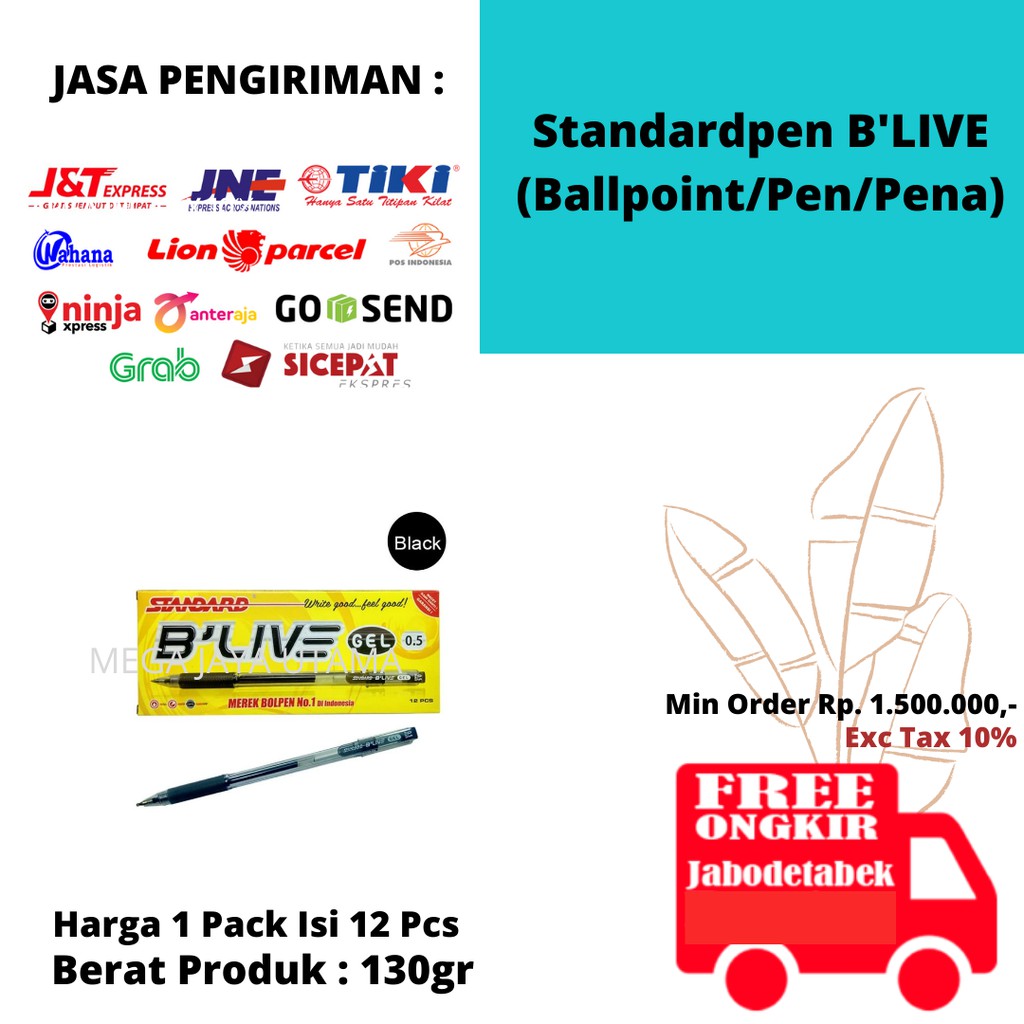 

Pulpen Standardpen B'LIVE (Ballpoint/Pen/Pena) Mata Pena 0,5