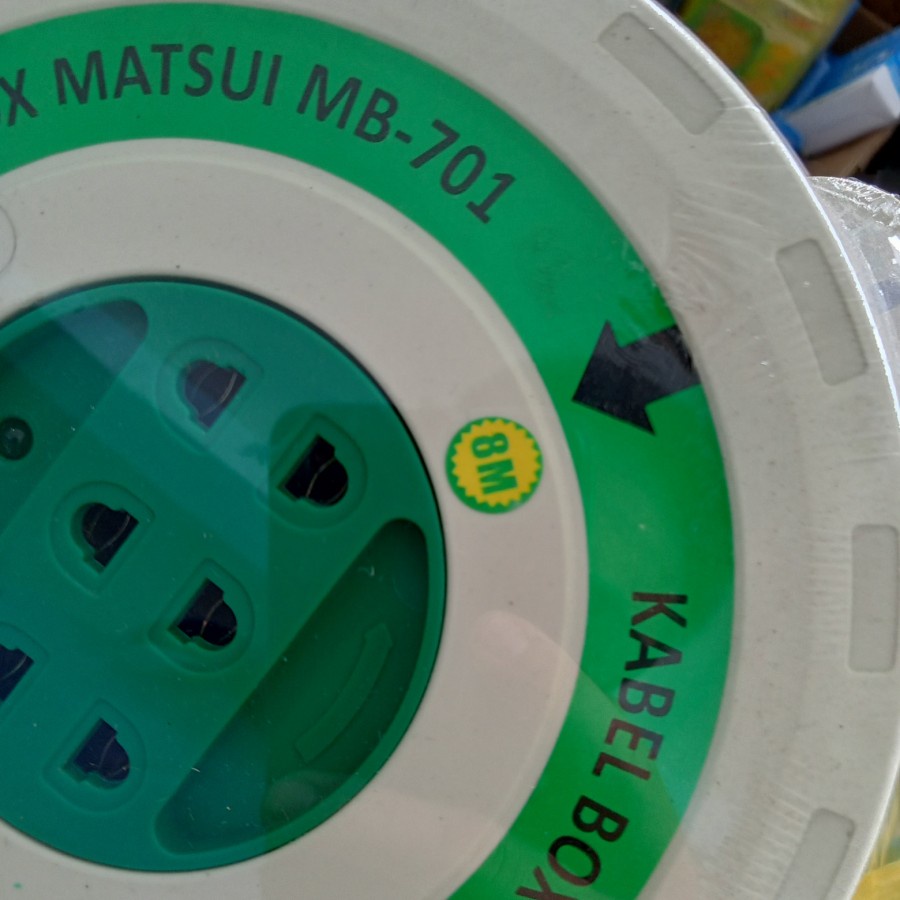 Kabel Roll 12 Meter 3 Lubang Kabel Box 12M Matsui MB 701 Tembaga SNI