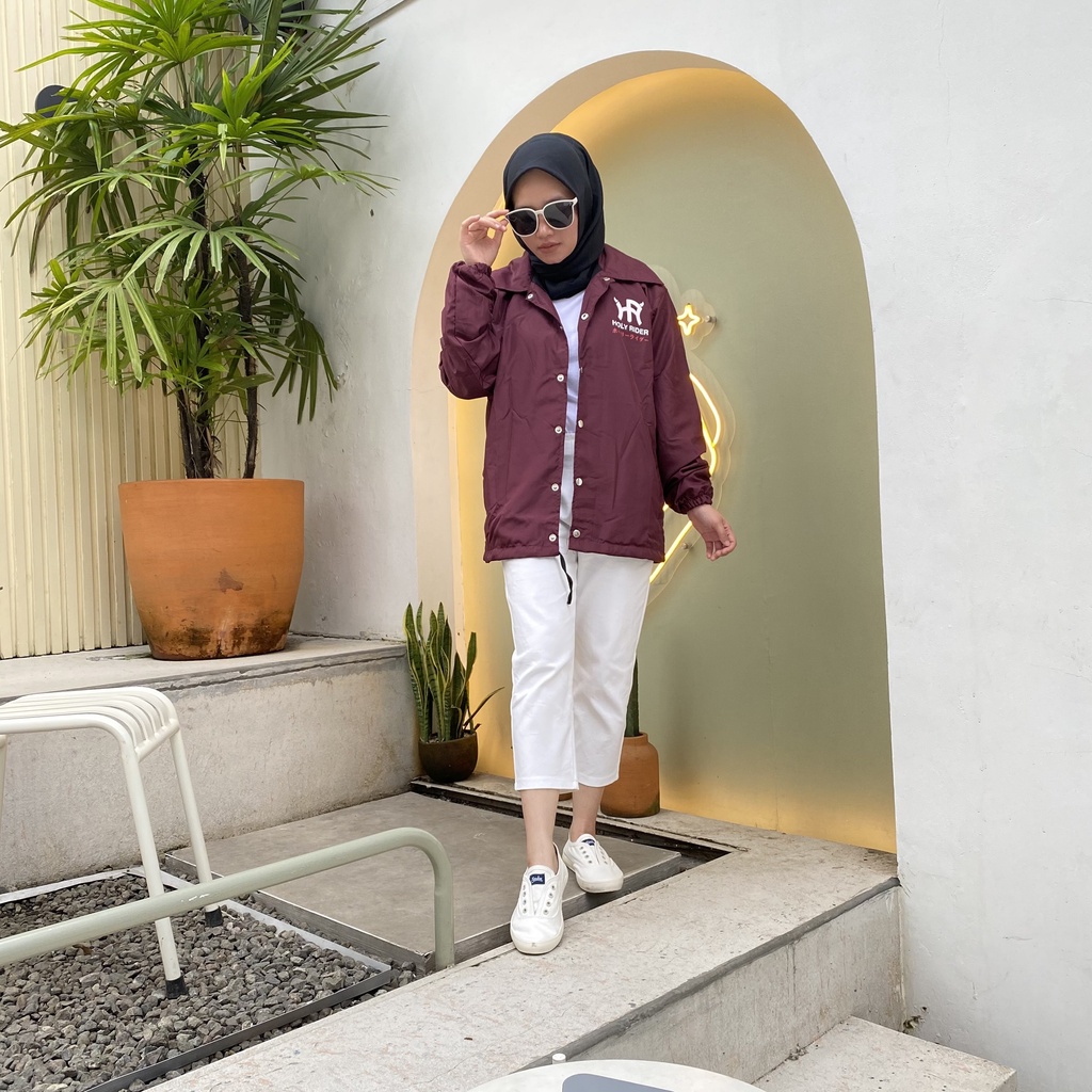 DRAGON Coach Jacket holyrider  MAROON II Jaket Coach model Windbreakers