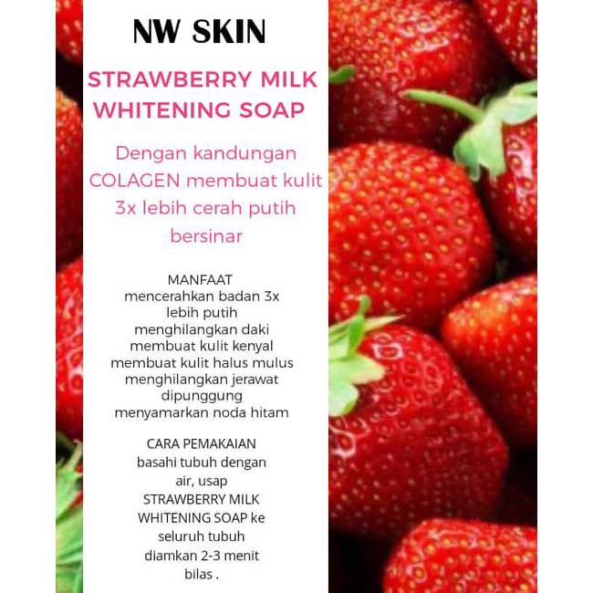 Strawberry milk whitening soap
