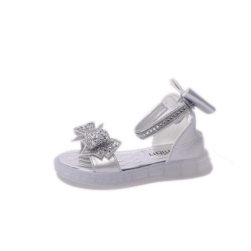 (LOLI-JKT) 990 SANDAL ANAK IMPORT GOLDEN DAN SILVER PITA MANIK SIZE 23-37