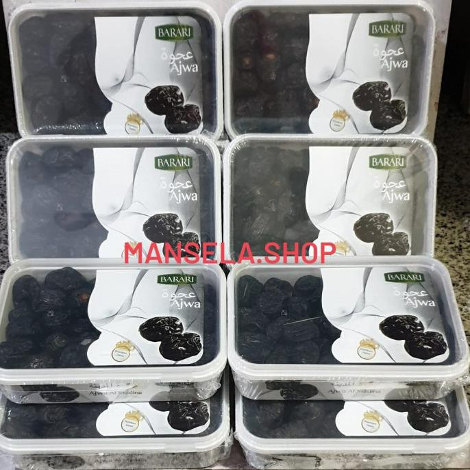 

Kurma Manis / Buah Kurma / Kurma Ajwa Barari Kemasan 500 Gr X 12 Pac. Expired Juli 2022 Ready