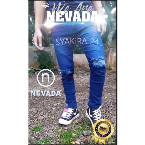 NEVADA JEANS SOBEK  LUTUT STYLISH