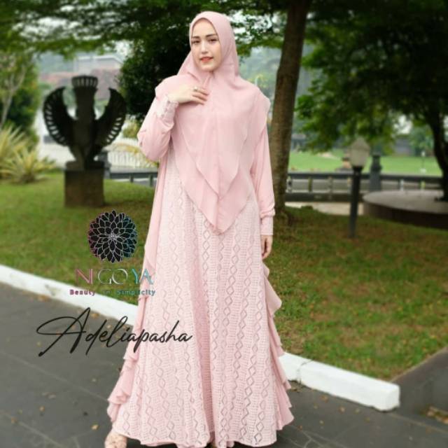 GAMIS NIGOYA PINK DRESS SYARI CANTIK IBUINDUNG