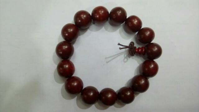 Gelang Tangan Kayu Tasbih Buddha 15 Butir