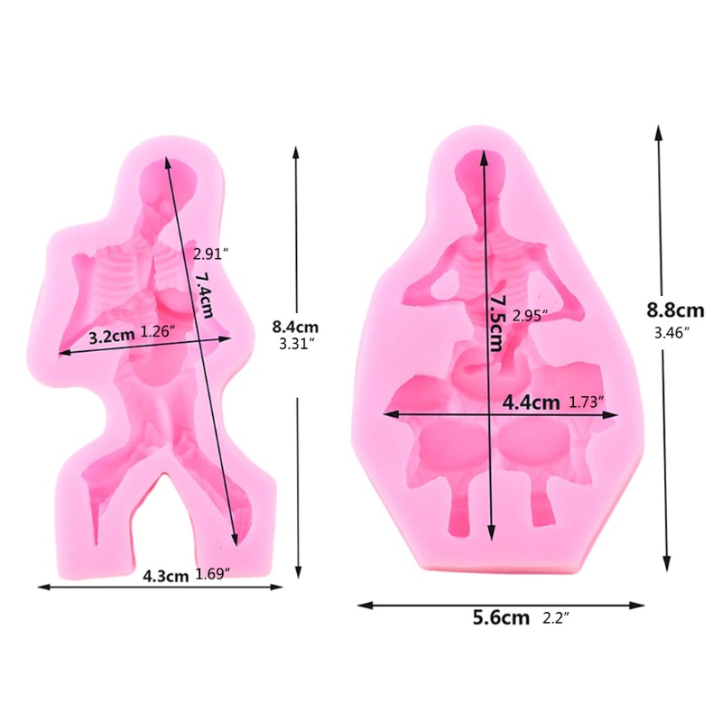 Siy Cetakan Kue Bentuk Tengkorak 3d Bahan Silikon Untuk Dekorasi Halloween