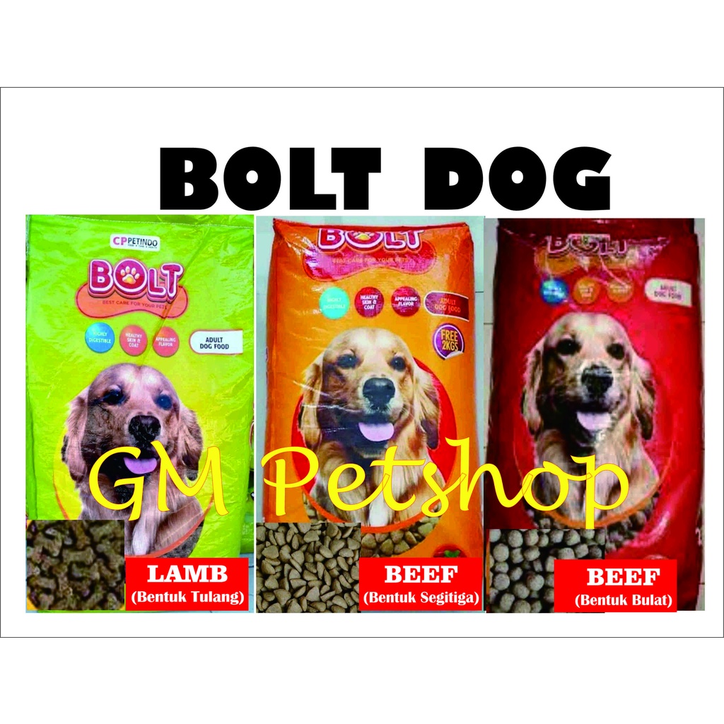 Bolt dog 20kg FRESHPACK / makanan anjing 20 kg / dog food 20 kg / Bolt dog Beef Lamb 20 kg / BOLT DO