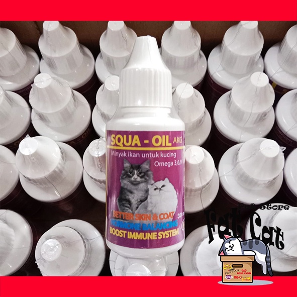 Minyak ikan tetes cair hewan kucing anjing botol 30ml vitamin bulu