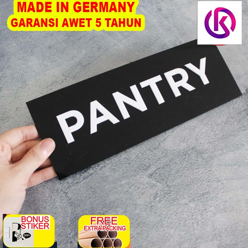 

Grosir Sign Signage Pantry Acrylic Hitam / Sign Acrylic Timbul