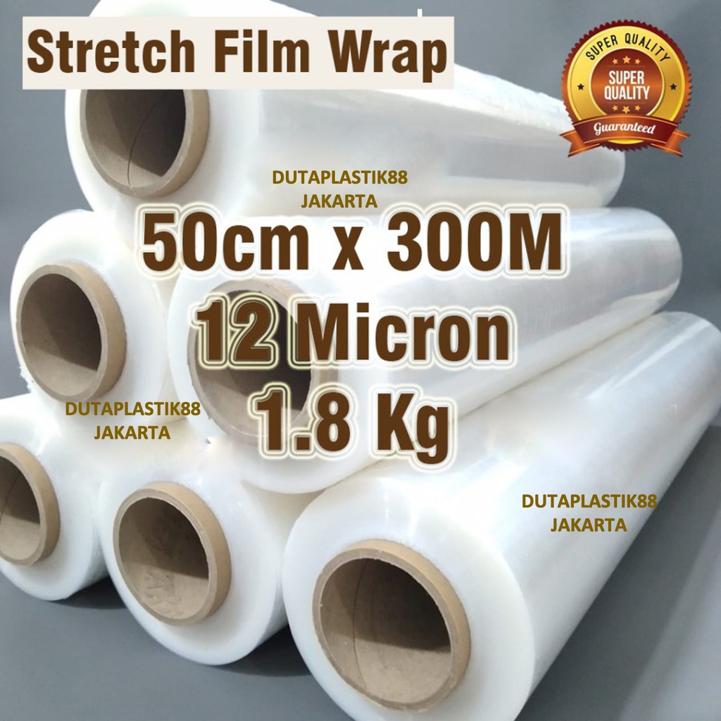 

PLASTIK STRETCH PLASTIK WRAP 50cm x 300m - tebal 12 micron