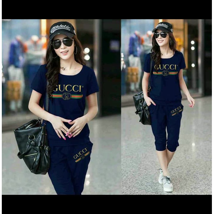 Set Aplikasi Mutiara Dan Mute Gosok Mewah Baju Setelan  2942UY Setelan Fashion  Ladies Merah