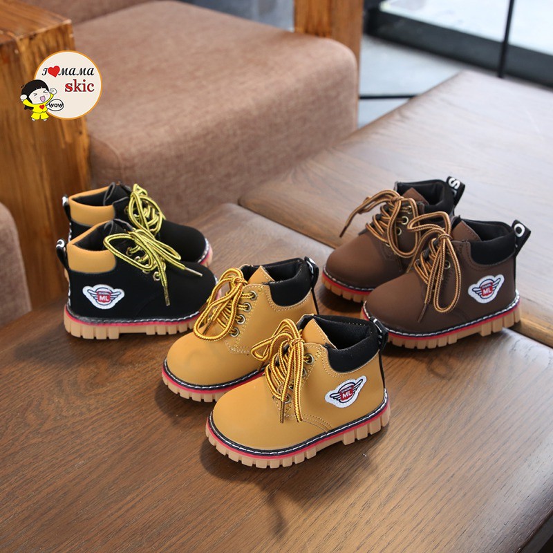  Sepatu  Boots  Martin Casual Hangat Anak  Laki laki 