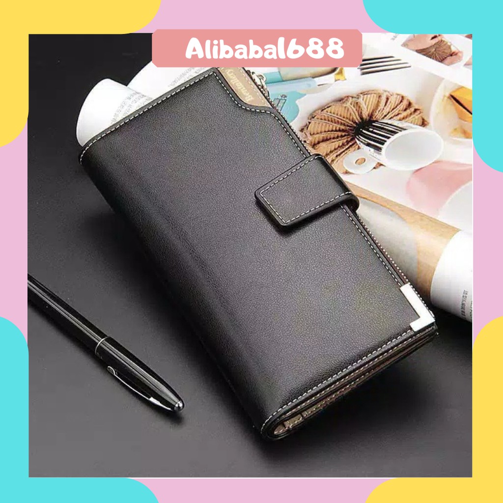 *ALIBABA1688*COD Dompet Panjang N47 Bahan Kulit DOMPET PRIA DAN WANITA Dompet Import Real Pict