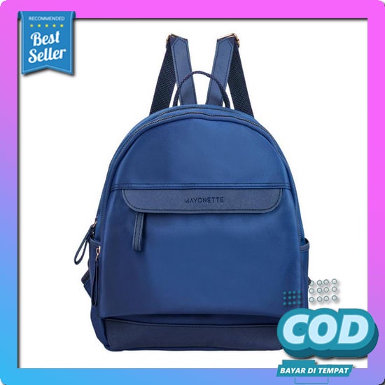 Backpack Tas Ransel Wanita Mini Korea Kecil Import Simple Daily Backpack Warna Navy Tas Punggung Kul