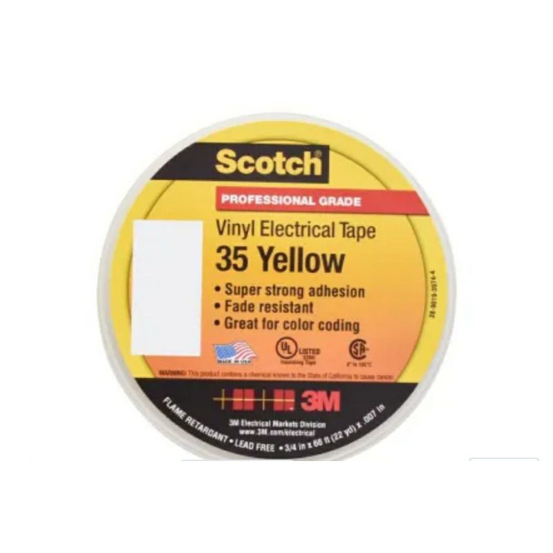 

3m Scotch 35 Isolasi Listrik - Kuning