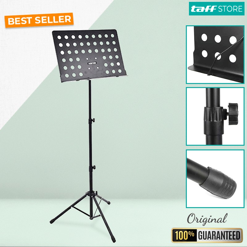 Book Stand Penyangga Buku Partitur Musik Teks Lagu Lipat Adjustable