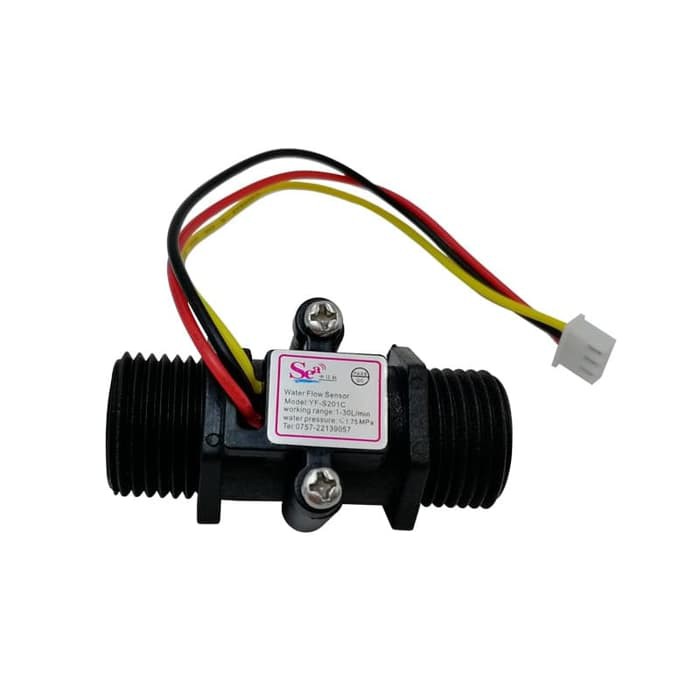 Water Flow Sensor Meter 1/2&quot; Flowmeter DC 5-15v 30L/min 1.75Mpa *FM01