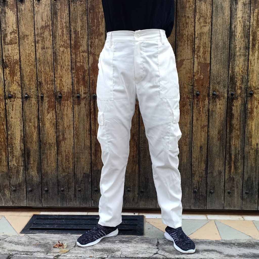 CARGO WHITE M-XXL PANTS CELANA CARGO