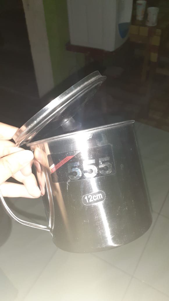 Mug Tutup Gagang Stainless Steel 555 10 Cm